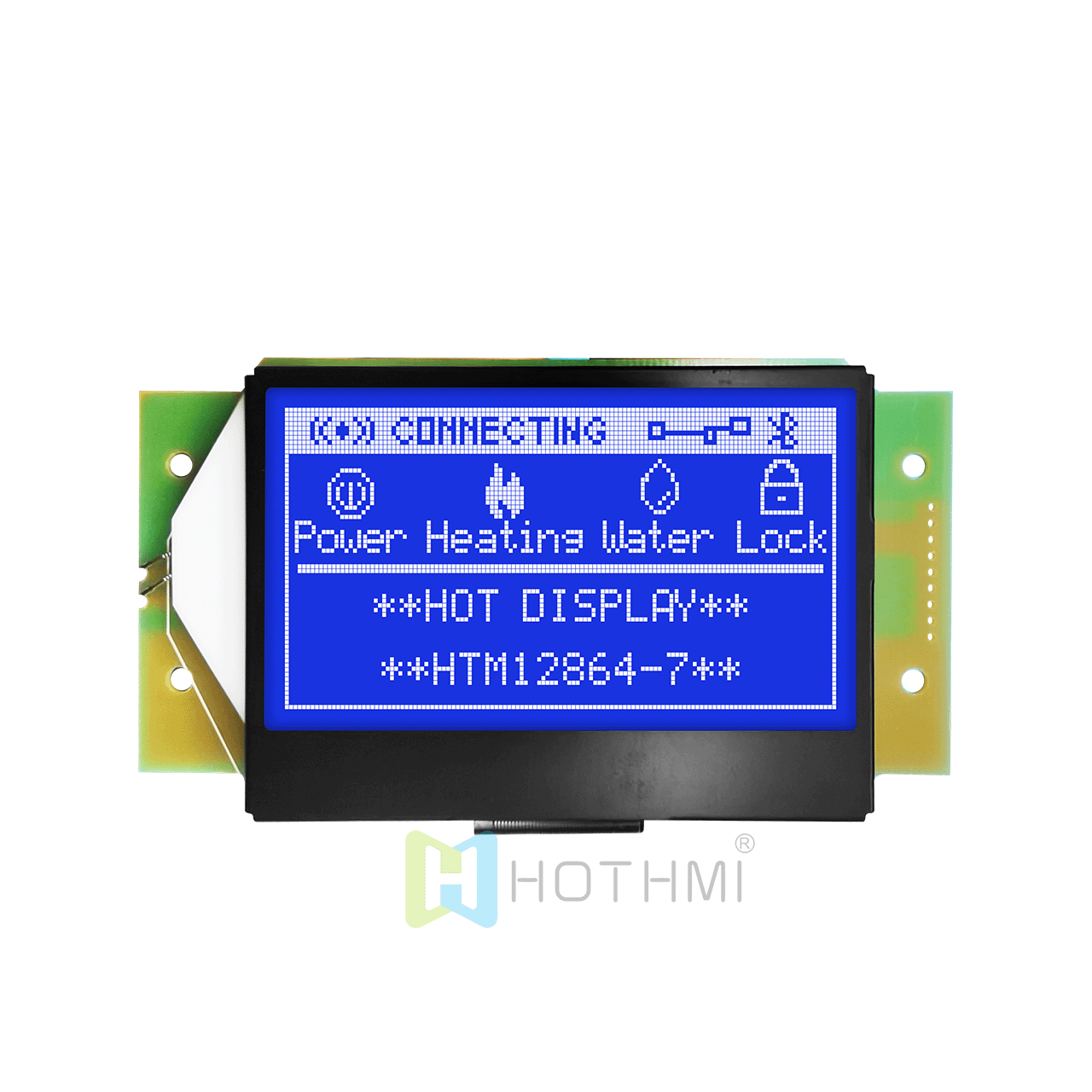 3-Inch Blue Background 128x64 Graphic LCD Display Module, ST7565R, SPI for Arduino