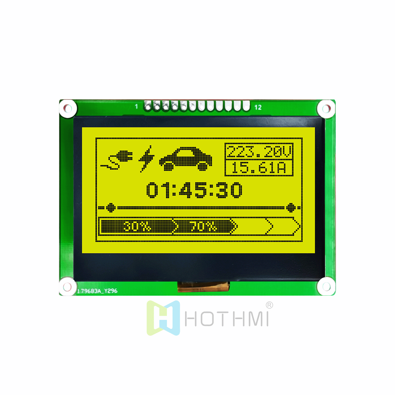 2.7-inch 128 x 64 graphic LCD module/LCM12864 graphic dot matrix display module/STN semi-transparent positive polarizer