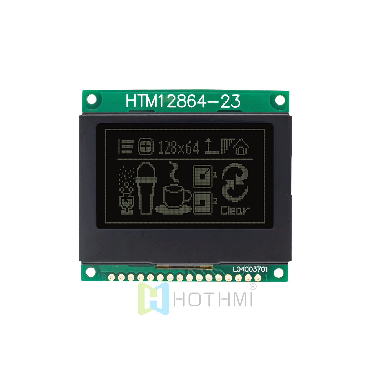 2.0寸128x64低价图形液晶模块/128x64图形LCD模组/ST7565控制芯片/5.0 黑底白字