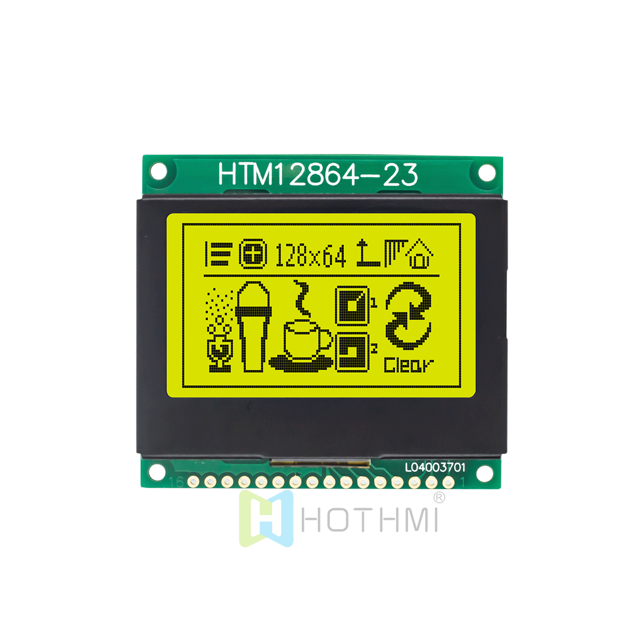 2.0寸 LCD图形液晶模块 128x64分辨率/12864图形点阵液晶显示屏3.3v/MCU接口 