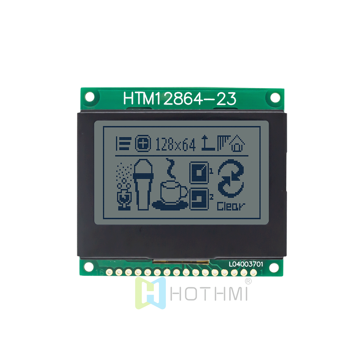 2.0寸 LCD图形液晶模块 128x64分辨率/12864图形点阵液晶显示屏3.3v/MCU接口 