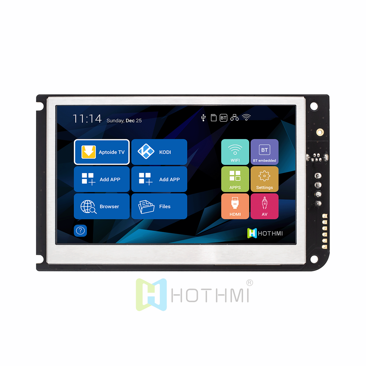 4.3英寸800x480点阵 智能串口屏 TFT液晶显示屏模块URAT 电阻式触摸屏 HMI IPS 阳光下可读兼容树莓派