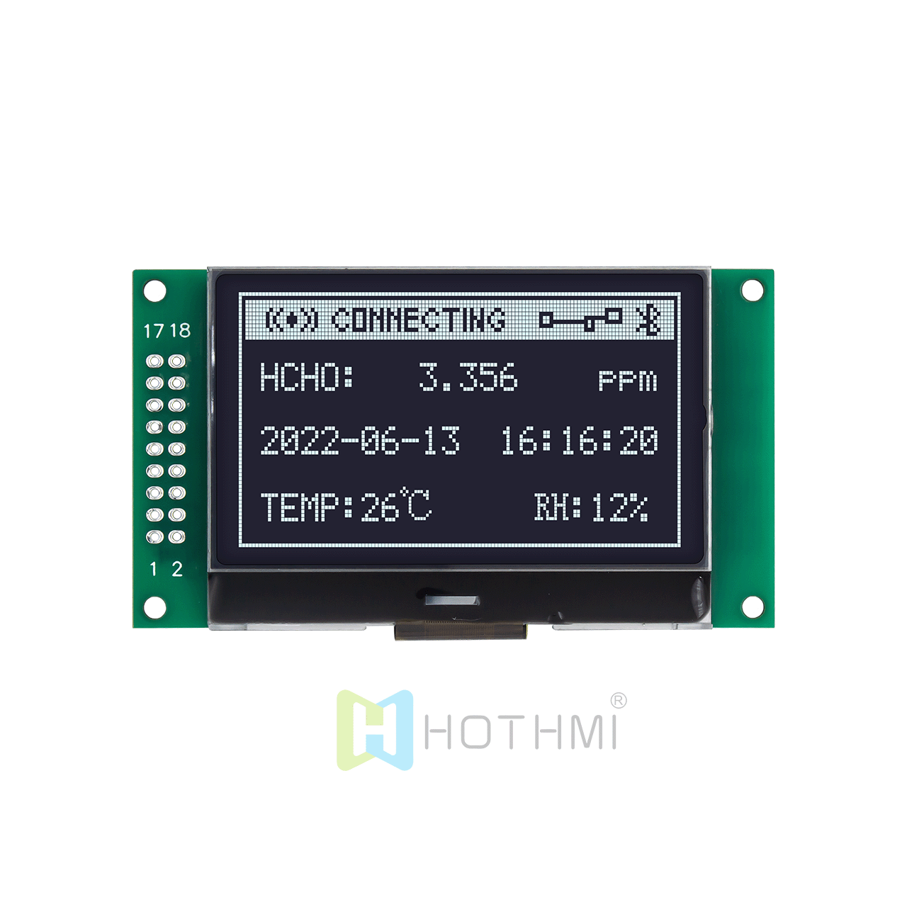 2.4寸 132x64 LCD 图形液晶屏/132 X 64 图形点阵液晶模块/DFSTN负显示/黑底白字