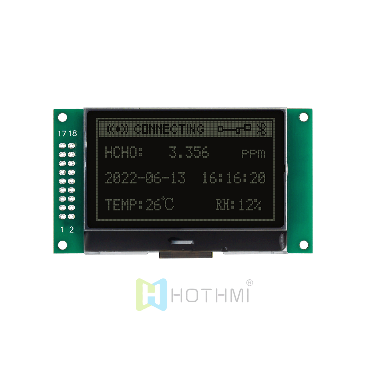 2.4-inch 132x64 LCD graphic LCD screen/132 X 64 graphic dot matrix LCD module/DFSTN negative display/white text on black background