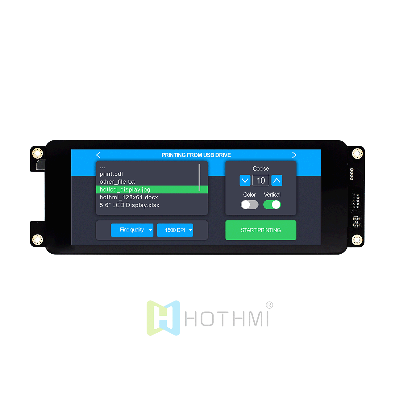 6.86英寸480x1280点阵TFT液晶显示屏模块URAT 智能串口屏  电容式触摸屏 HMI IPS 阳光下可读兼容树莓派