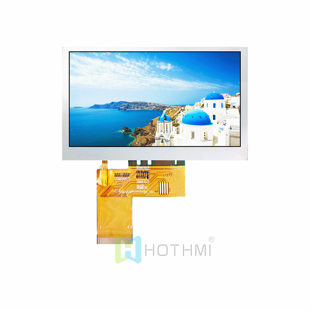 4.3 inch TFT LCD display module 800x480 dot matrix wide temperature IPS full viewing angle sunlight readable RGB compatible with industrial computers