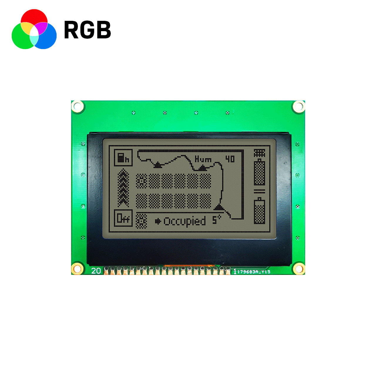 3.0 英寸 128x64 图形 LCD 液晶模组 | RGB 红绿蓝 | 适用于 Arduino | SPI 接口 | 3.3V