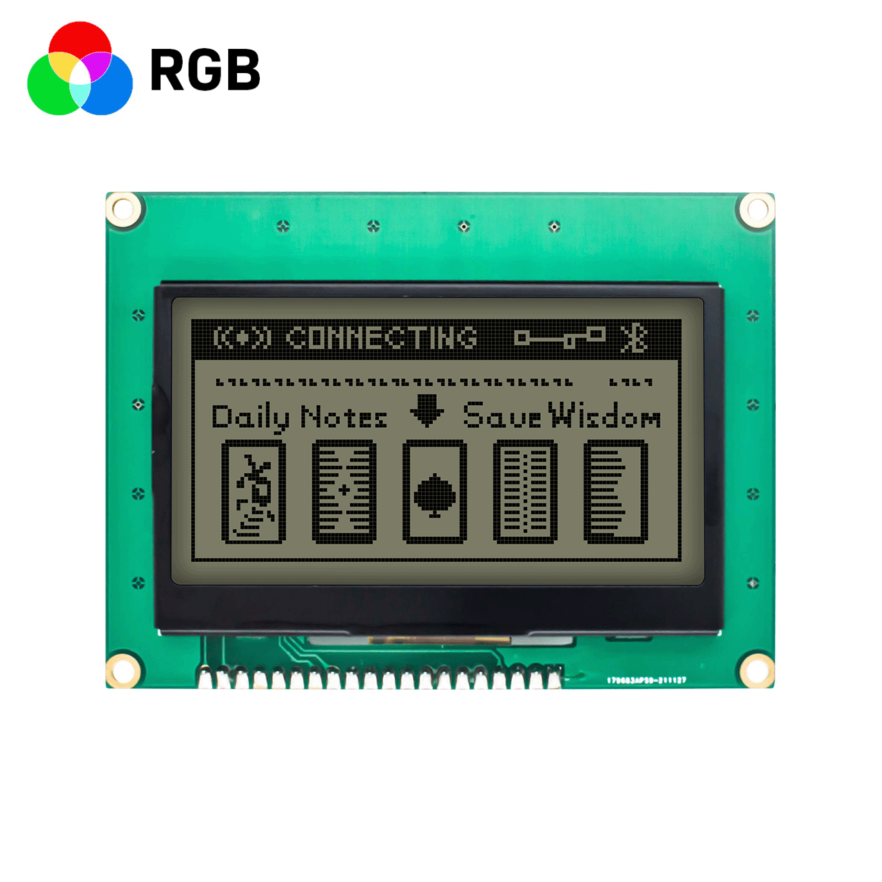 3.2 inch 128x64 Graphic LCD | 128 x 64 Graphic LCD Display Module | SPI Interface | 3.3V | RGB+RGB Backlight arduino