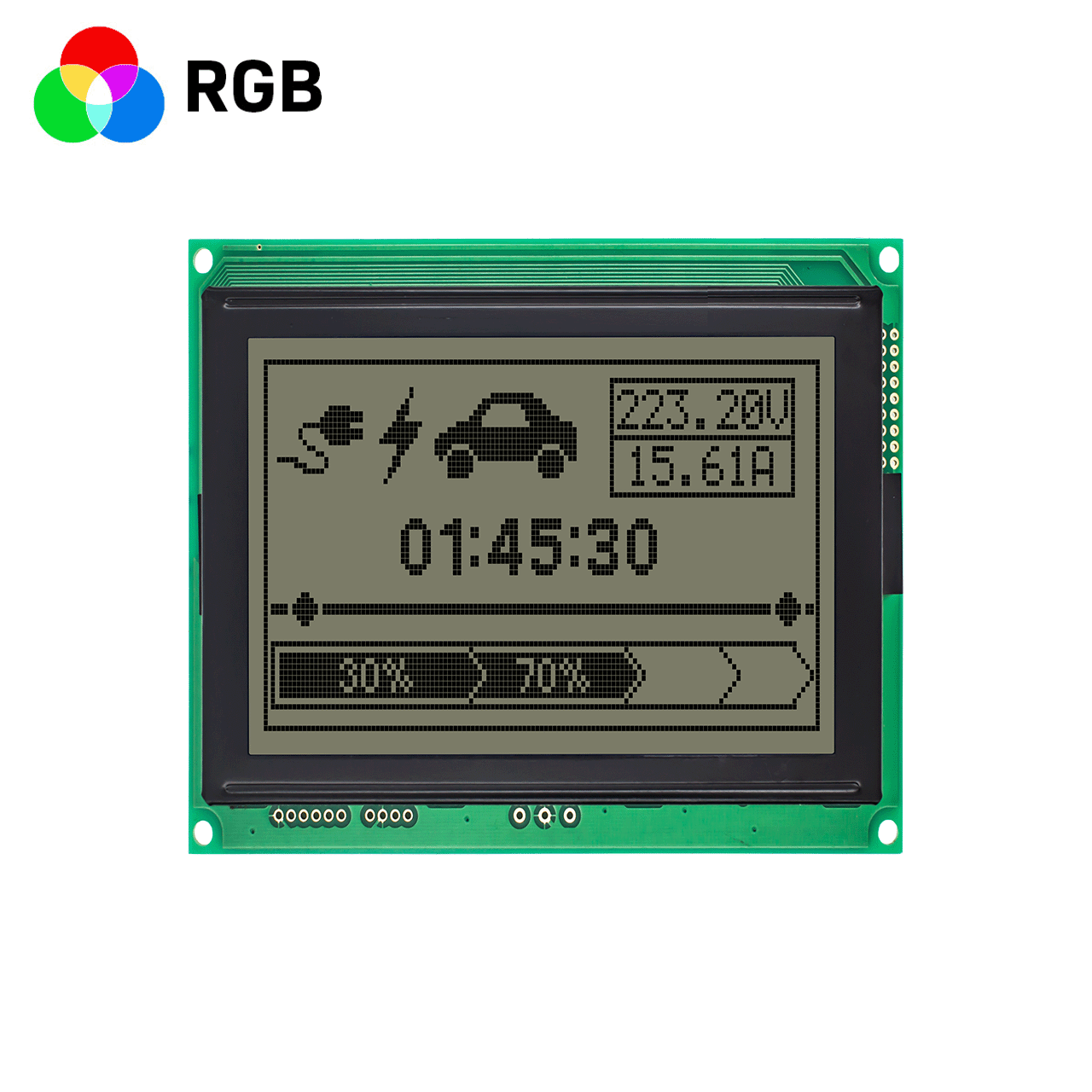 5.1 inch 128 x 64 Graphic LCD Module | FSTN Positive Display | MCU | RGB Red Green Blue Backlight | S6B0108 Controller | Adruino | Fully Transmissive Polaroid