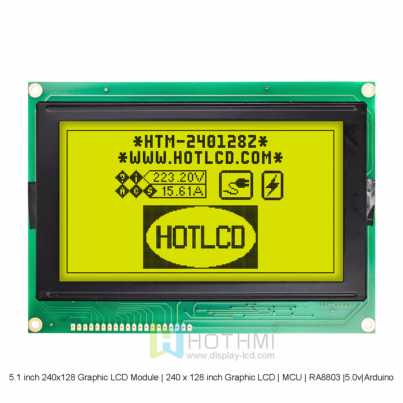 5.1 inch 240x128 Graphic LCD Module | 240 x 128 inch Graphic LCD | MCU | RA8803 |5.0v|Arduino