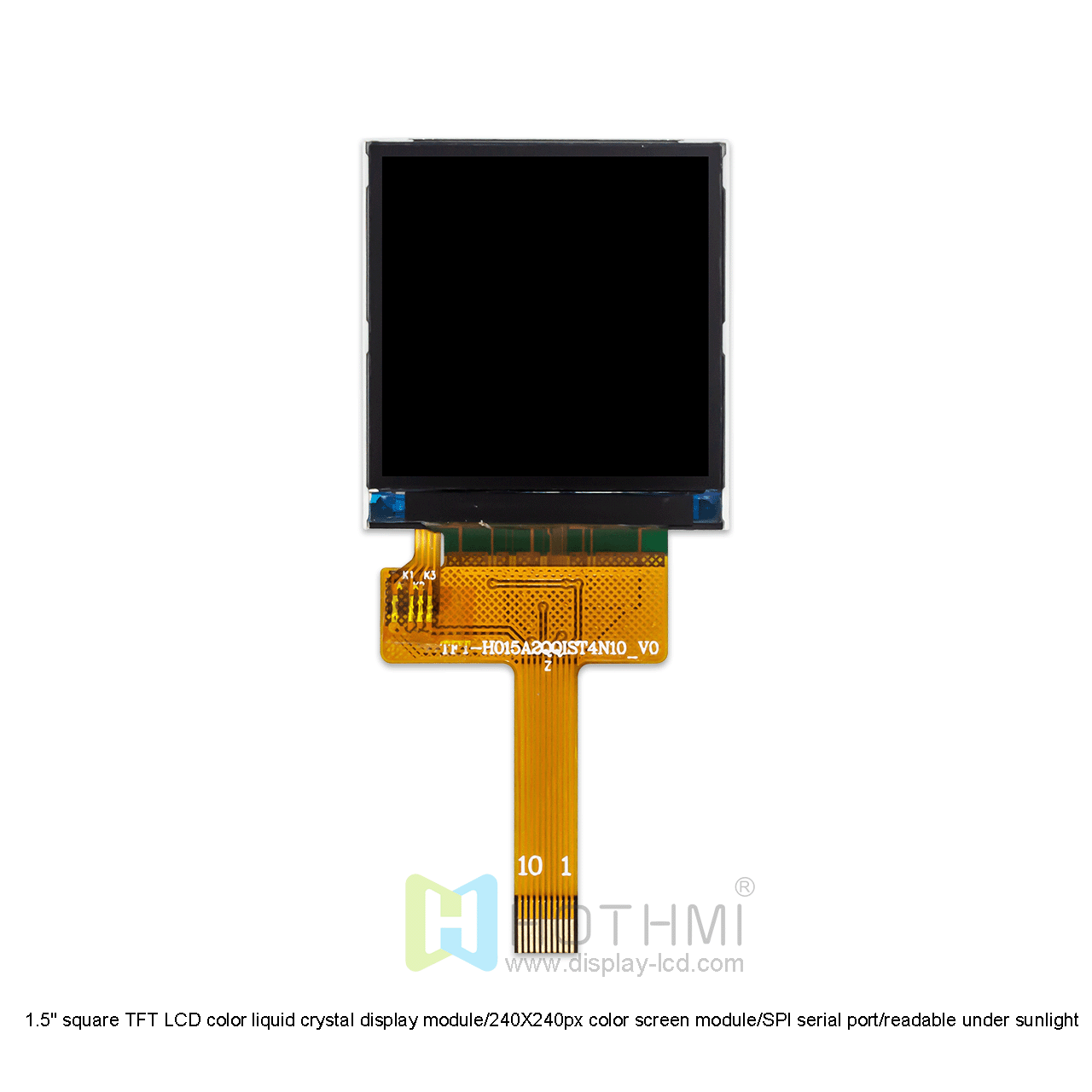 1.54" square TFT LCD color liquid crystal display module/240X240px color screen module/SPI serial port/readable under sunlight