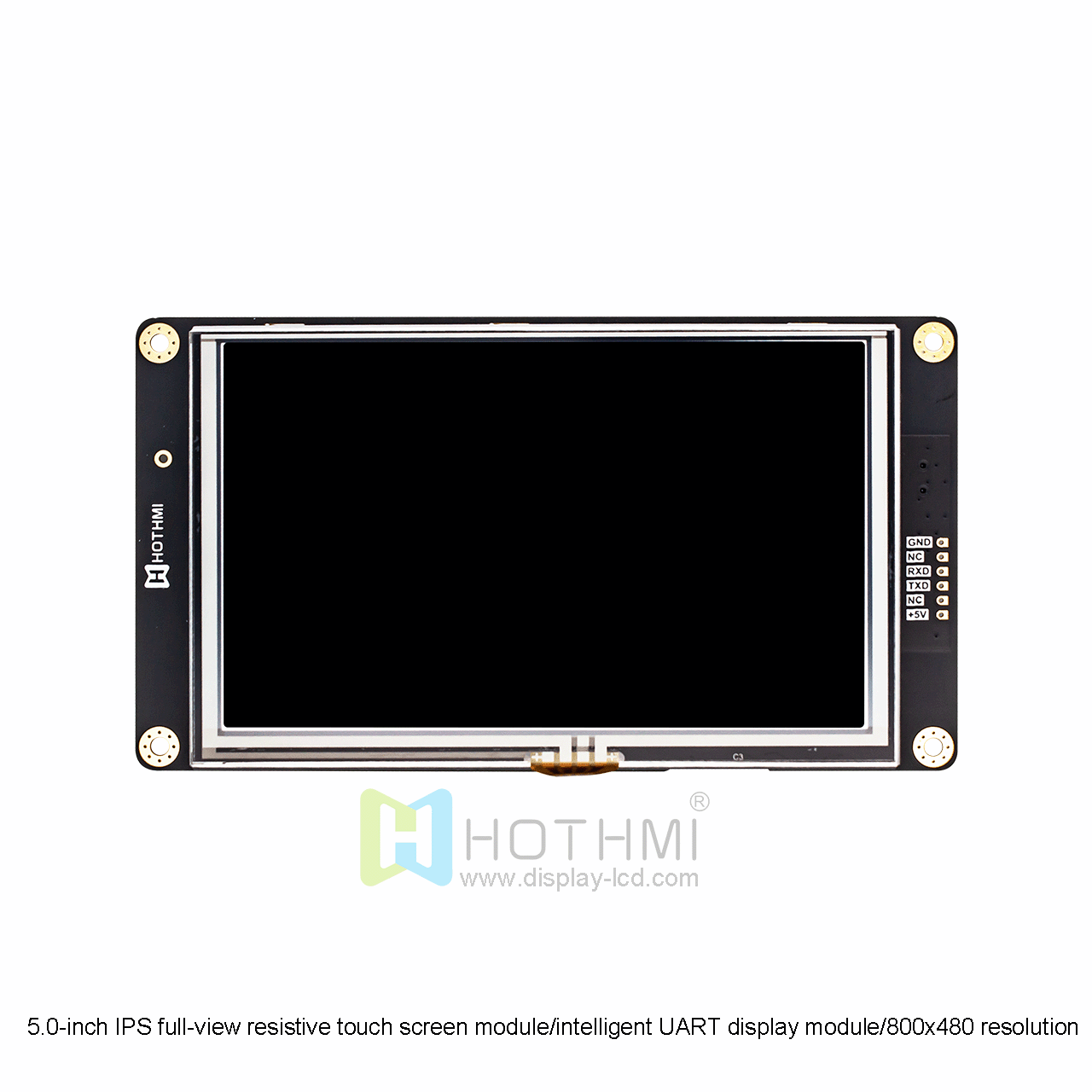 5.0-inch IPS full-view resistive touch screen module/intelligent UART display module/800x480 resolution