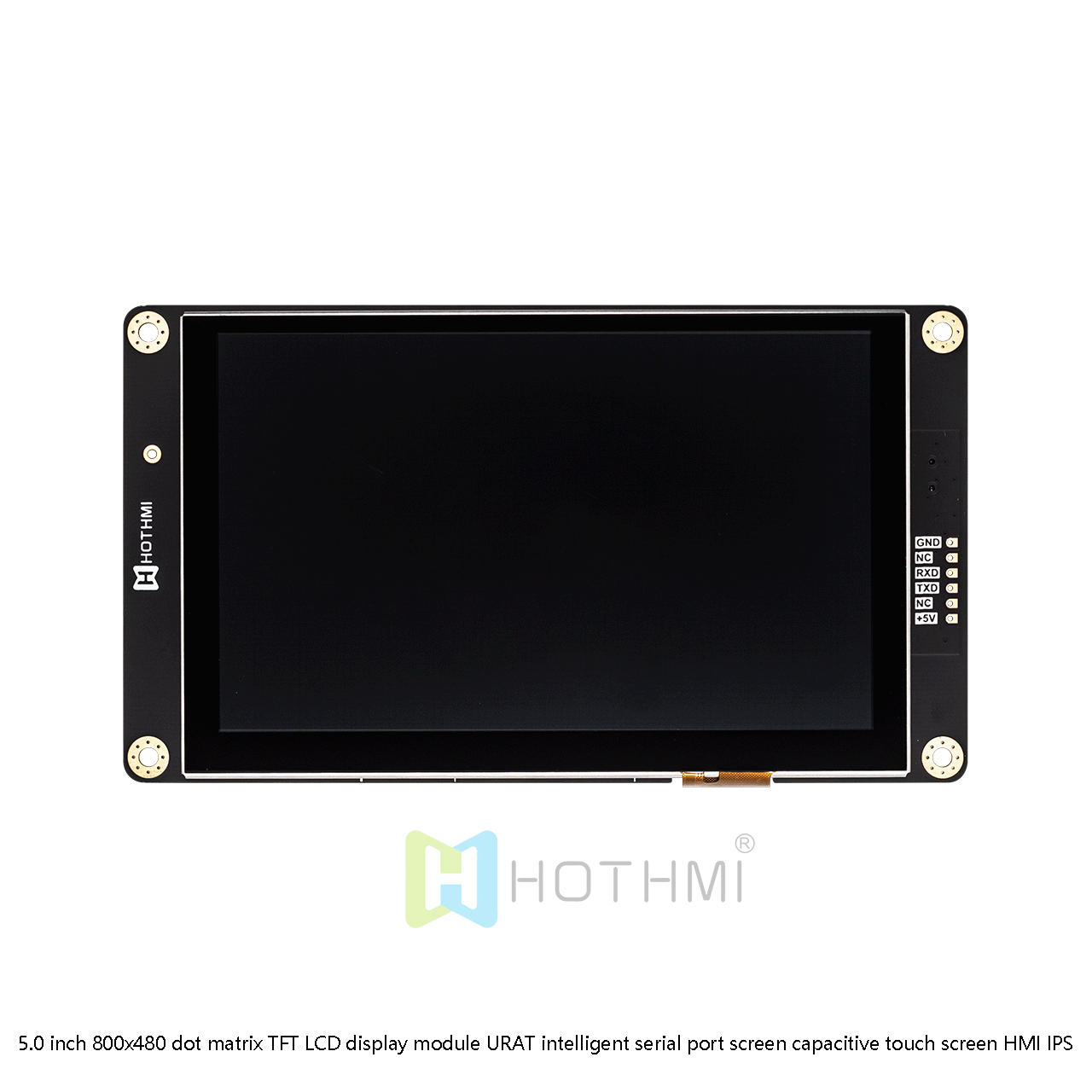 5.0-inch HMI Smart UART Display Module/800x480 Resolution/IPS Full Viewing Angle/Capacitive Touch TFT LCD Display Module