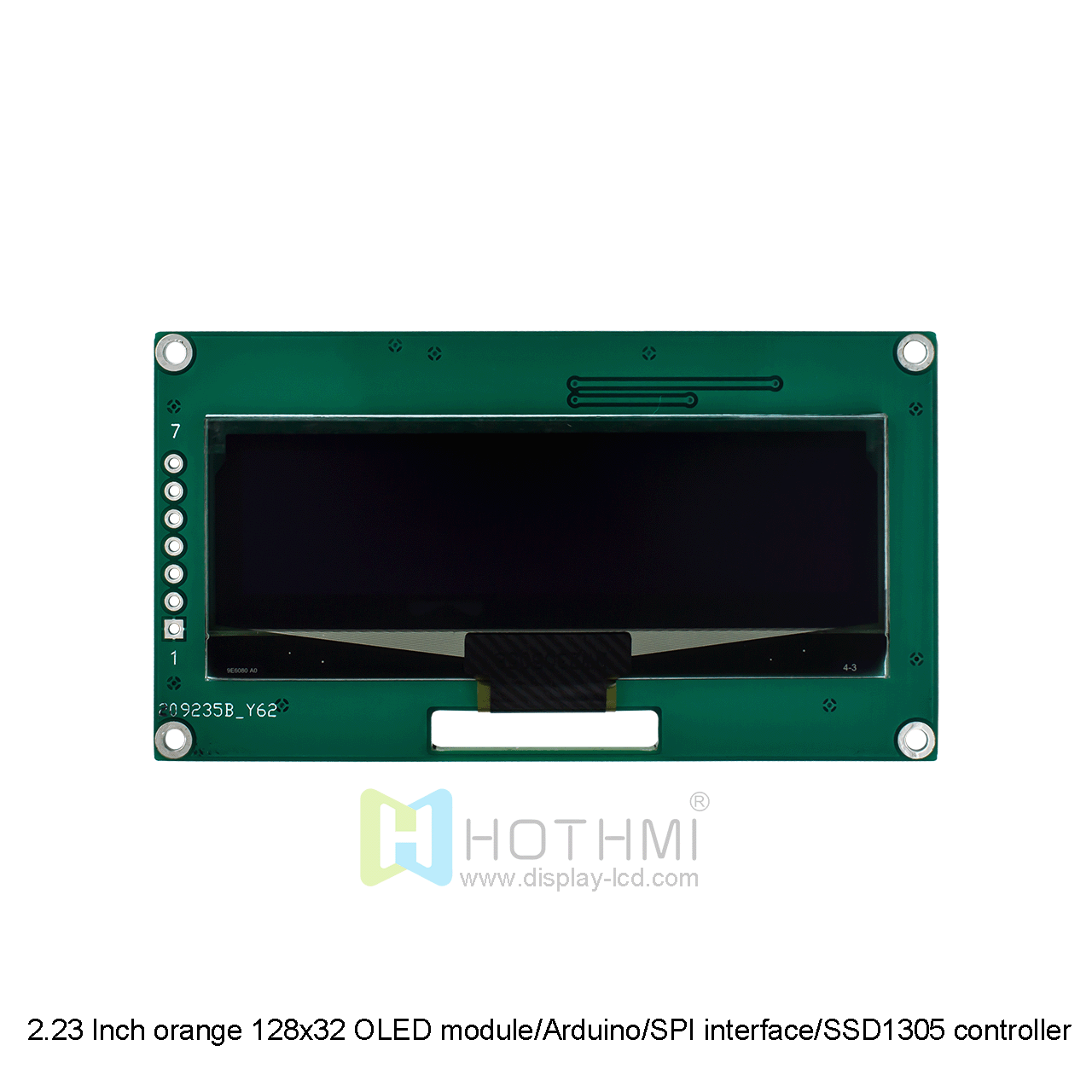 2.23 Inch orange 128x32 OLED module/Arduino/SPI interface/7-pin connector/SSD1305 controller