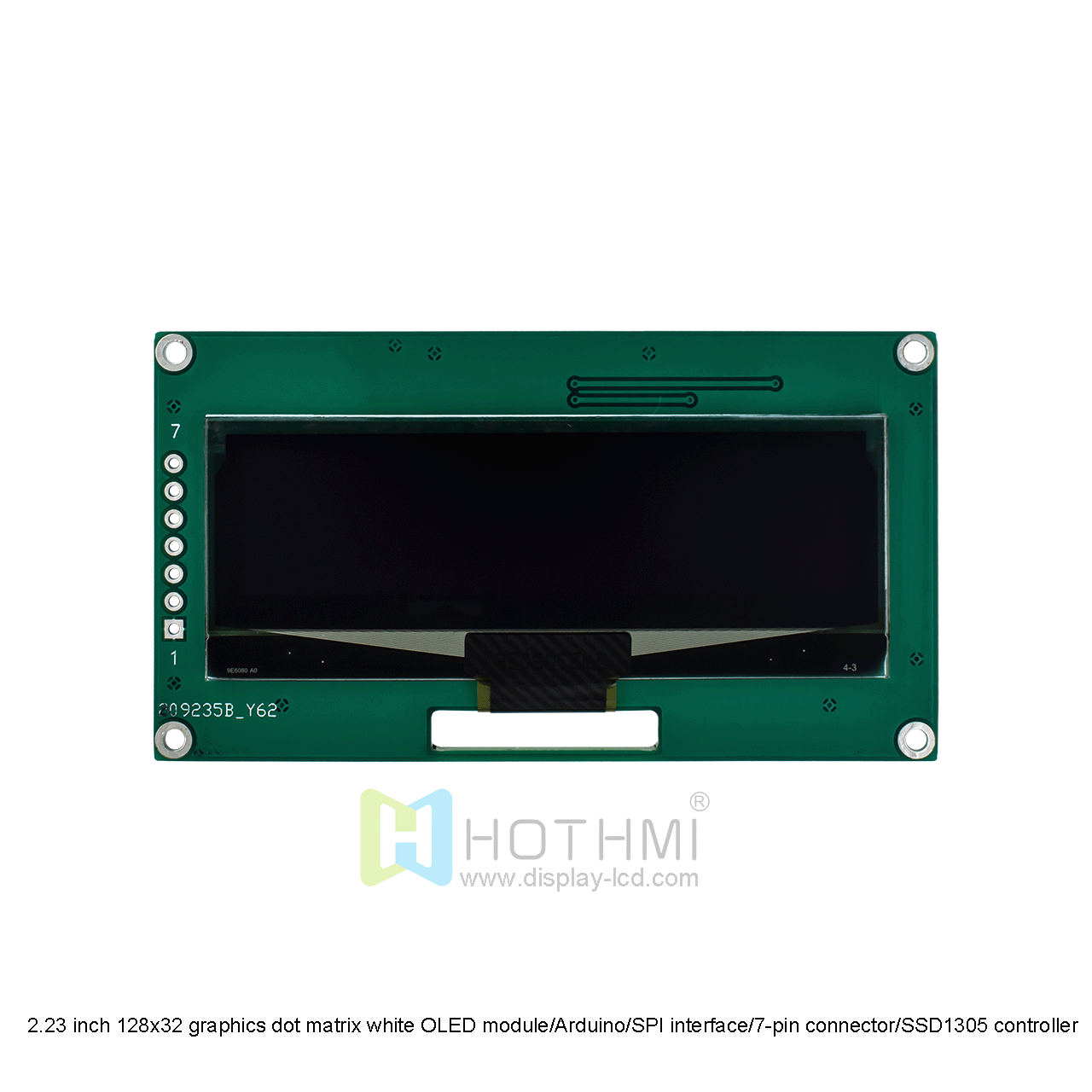 2.23 inch 128x32 graphics dot matrix white OLED module/Arduino/SPI interface/7-pin connector/SSD1305 controller