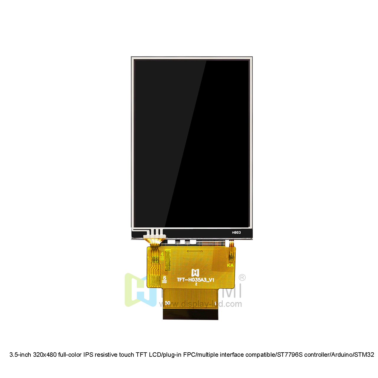 3.5-inch 320x480 full-color IPS resistive touch TFT LCD/plug-in FPC/MCU/ST7796S controller/Arduino/STM32