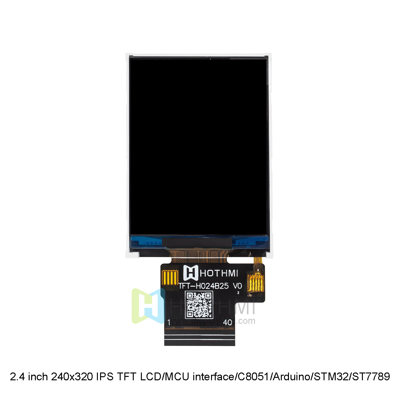 2.4-inch 240x320 dot matrix TFT LCD display / 2.4” full-color TFT / wide temperature tft lcd / IPS full viewing angle / MCU interface / C8051 / Arduino / STM32 / ST7789 controller