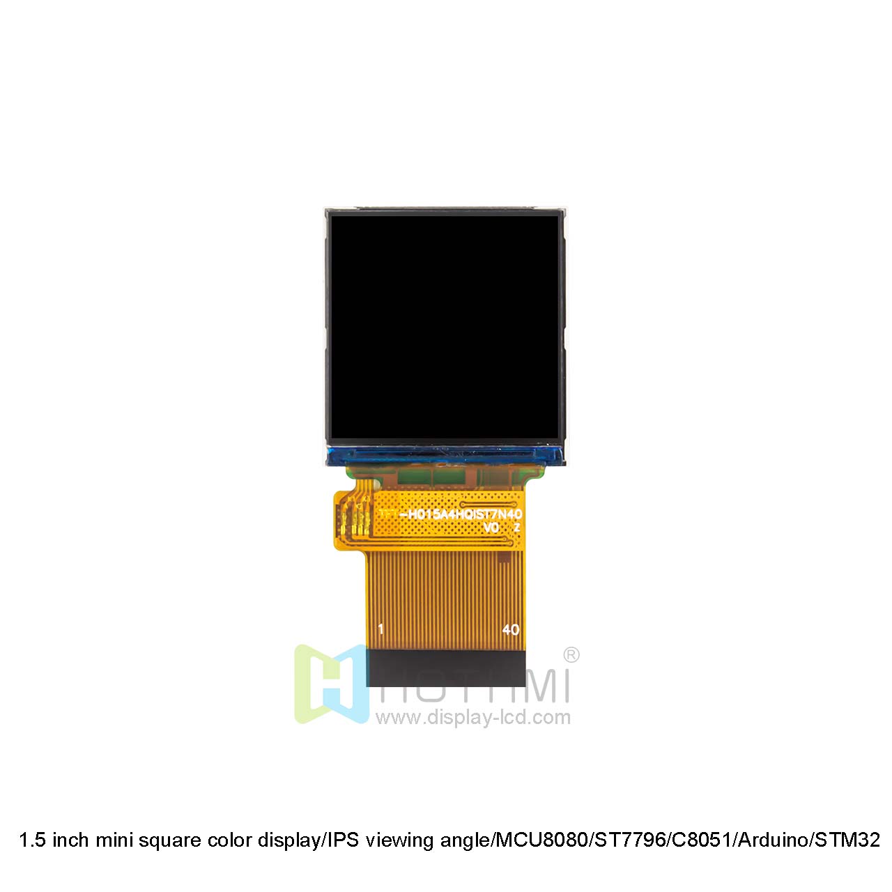 1.5 inch 320x320 resolution TFT/1.5 inch mini square color display/IPS viewing angle/MCU8080/ST7796/C8051/Arduino/STM32