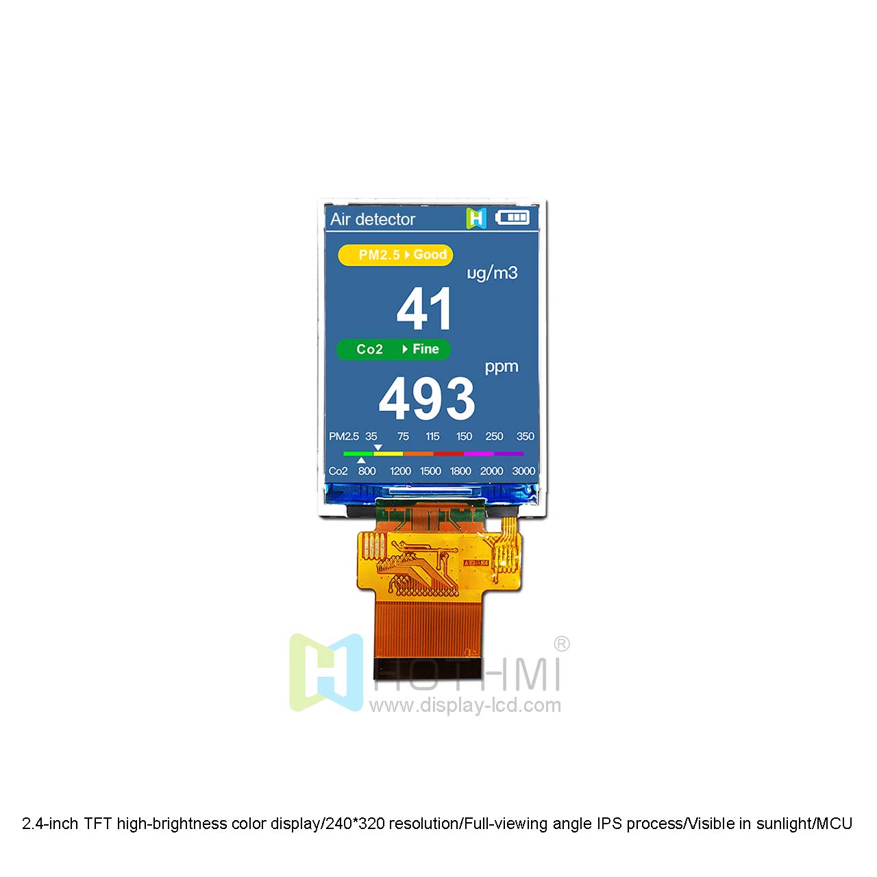 2.4-inch TFT color display /240*320 resolution /Full-viewing angle IPS process/MCU interface compatible with SPI/ST7789V/Arduino/C8051/STM32  /Wide-temperature display