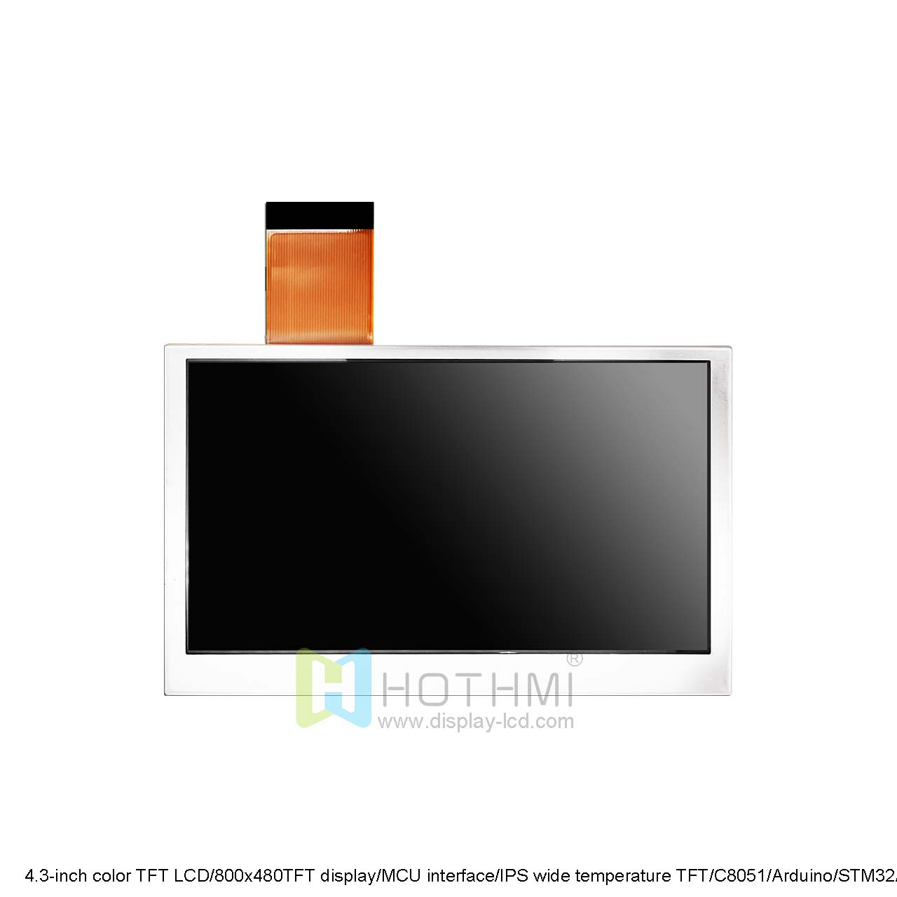 4.3-inch color TFT LCD/800x480TFT display/MCU interface/IPS wide temperature TFT/C8051/Arduino/STM32/sunlight visible