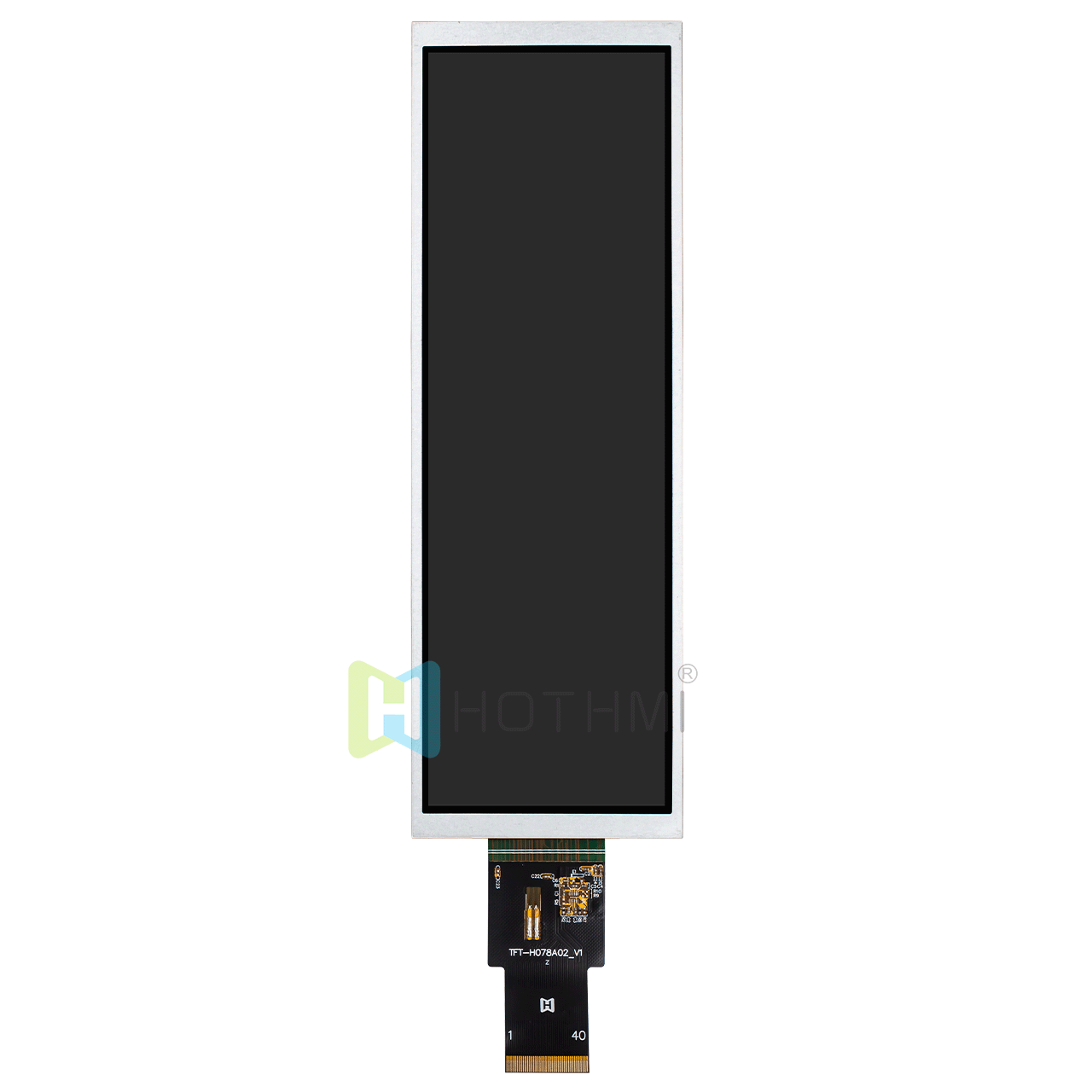 7.8-inch 400x1280 resolution color display / IPS TFT LCD / SPI+LVDS interface / NV3051 controller / ultra-high brightness wide-angle TFT LCD / sunlight visible/C8051/Arduino/STM32