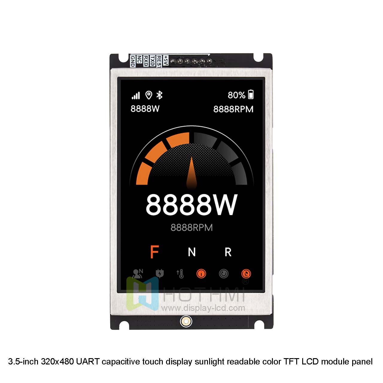 3.5-inch 320x480 UART  display sunlight readable color TFT LCD module panel intelligent Raspberry Pi serial port display