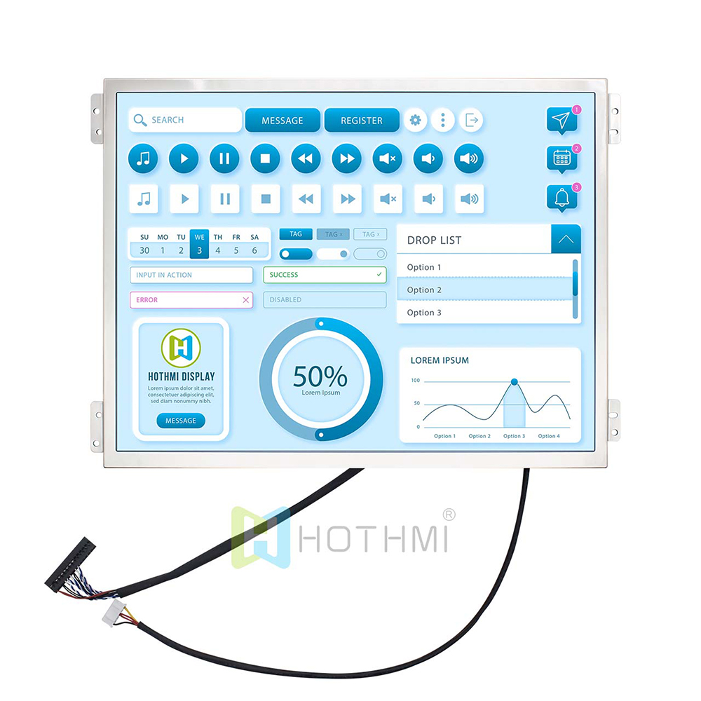 10.4-inch 1024x768 resolution full-view full-transparent TFT color display | LVDS interface | Linux system motherboard