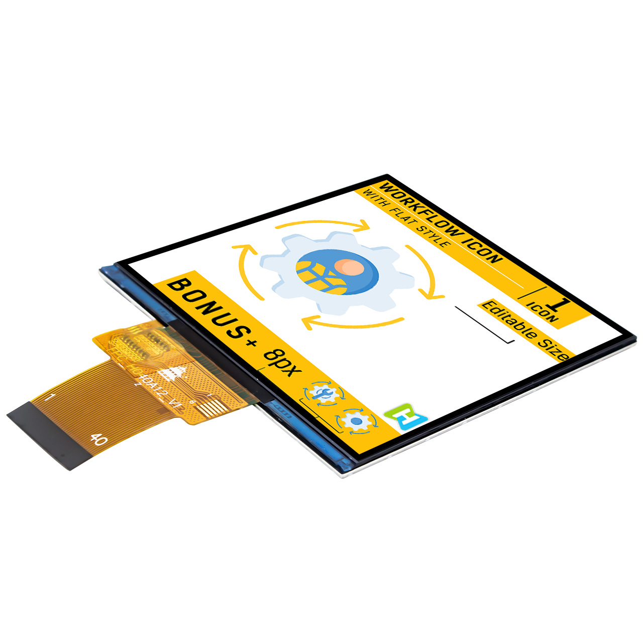 4.0-inch 320x320 resolution square display/SPI interface TFT LCD/IPS full viewing angle wide temperature TFT/C8051/Arduino/STM32