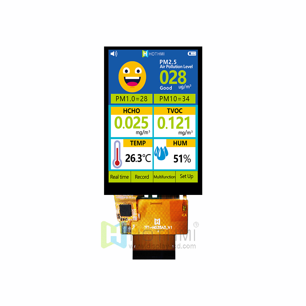 320x480 inch Capacitive Touch Color LCD Display/3.5 inch TFT LCD/IPS Full Viewing Angle Display/ST7796S Controller/Compatible Interface/FPC Plug-in/C8051/Arduino/STM32