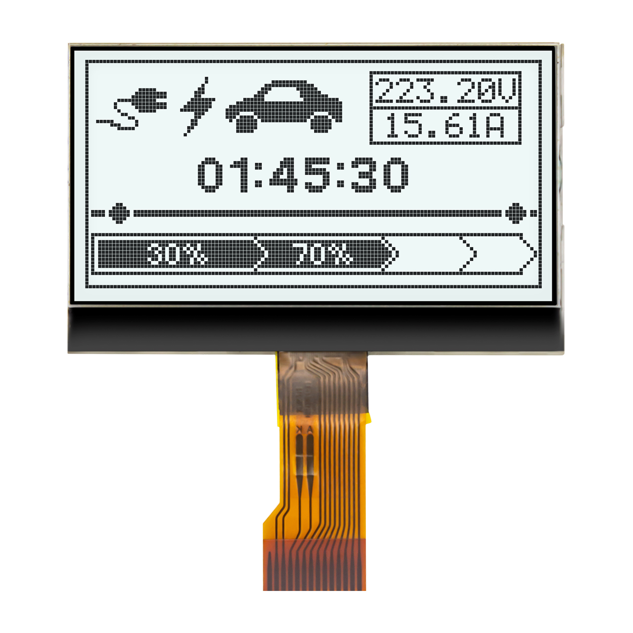 COG LCD display module  | 128x64 FSTN+ LCD Display | Gray text on white background