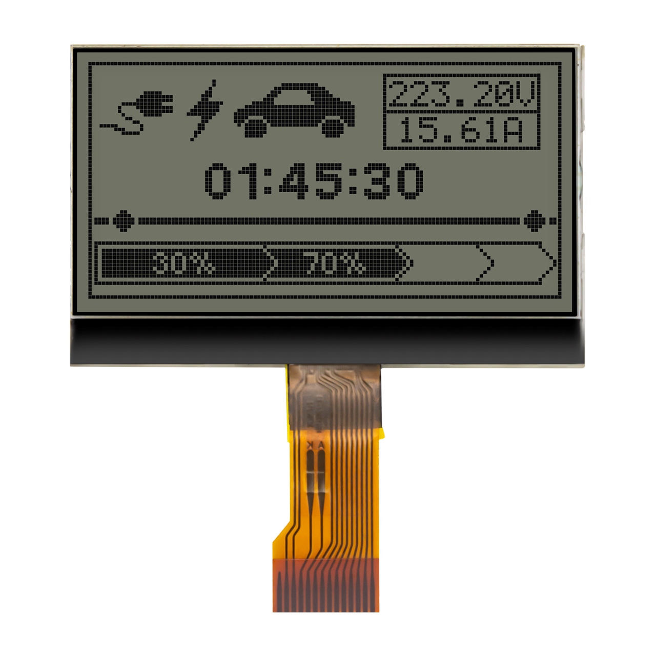 COG LCD display module  | 128x64 FSTN+ LCD Display | Gray text on white background