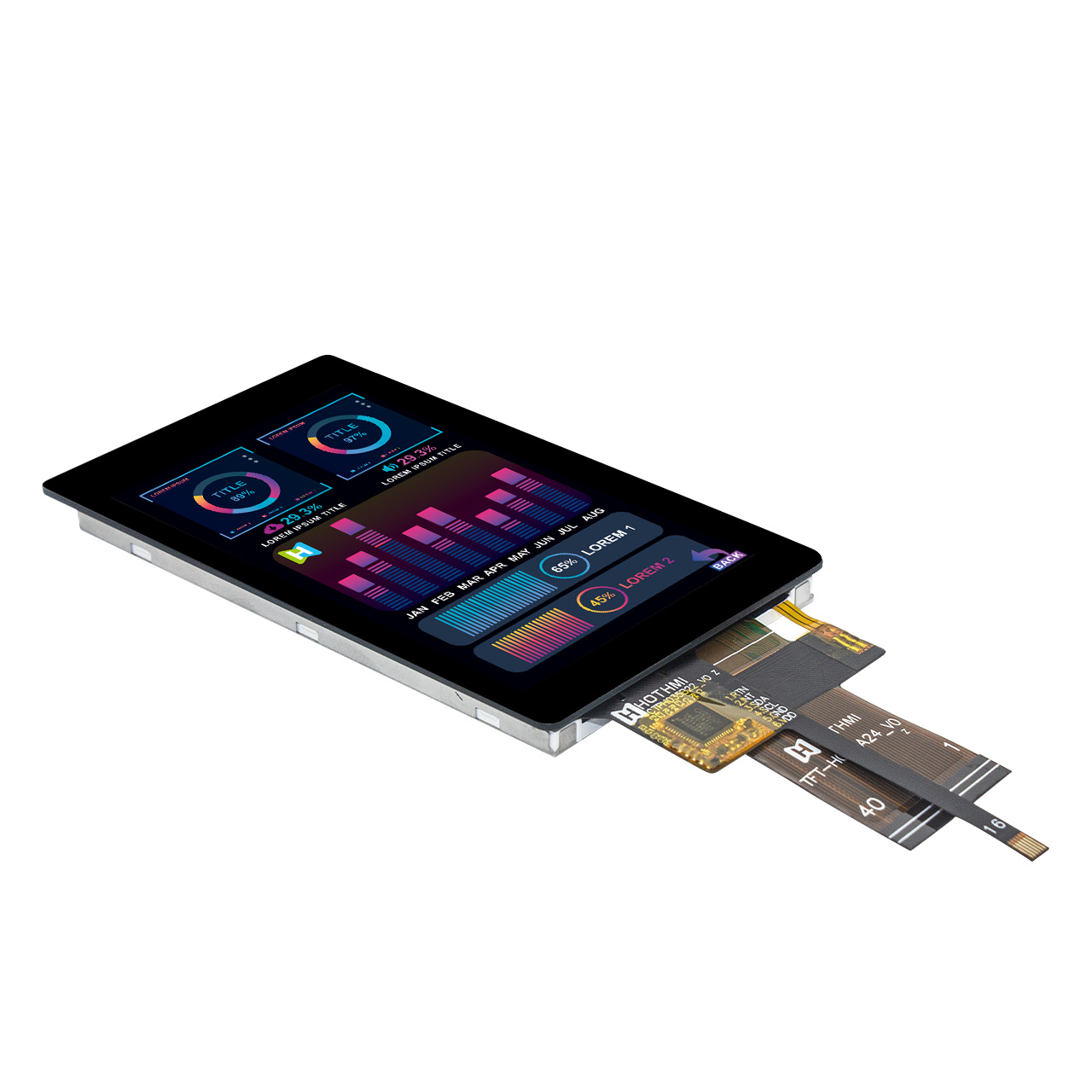3.5-inch 480x800 RGB interface capacitive touch display| 3.5-inch capacitive touch color TFT