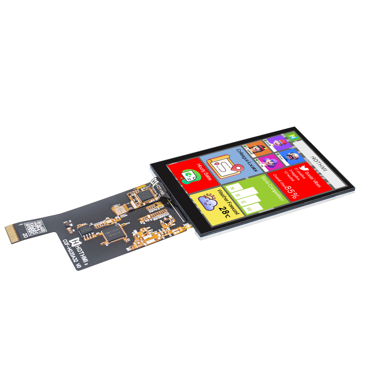 3.5 inch smart TFT Module | 320x480 UART  EzUI LCD Module