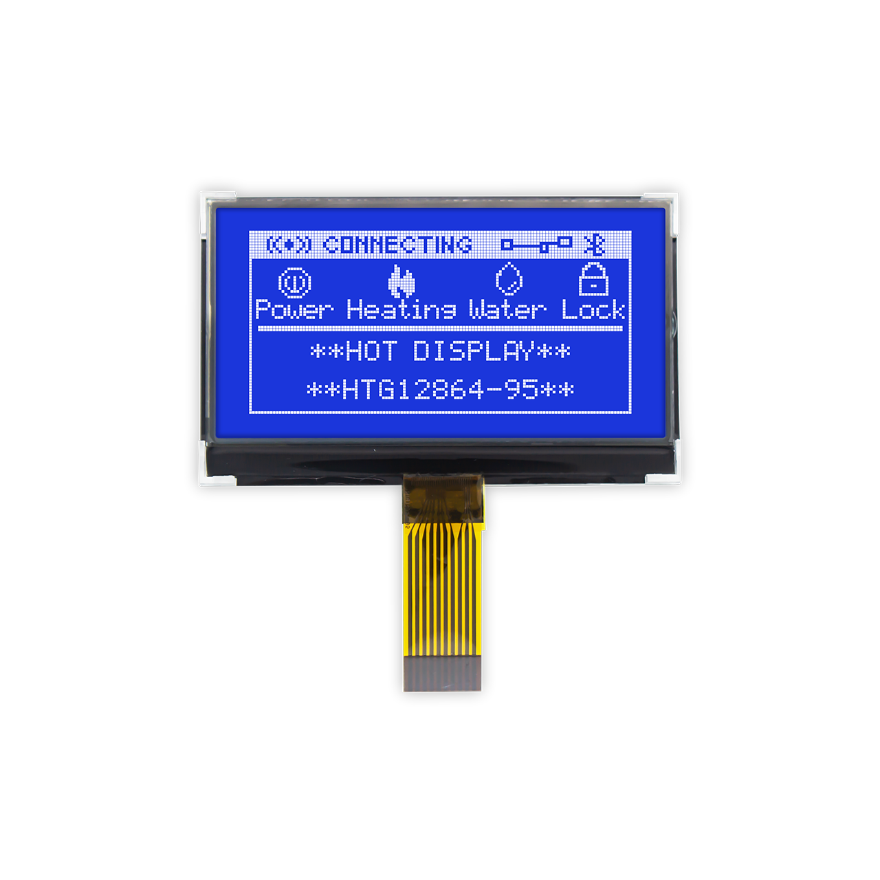 2.8寸128X64图形COG液晶 LCD模块 |  SPI | FSTN+灰 | 蓝底白字 | ST7567