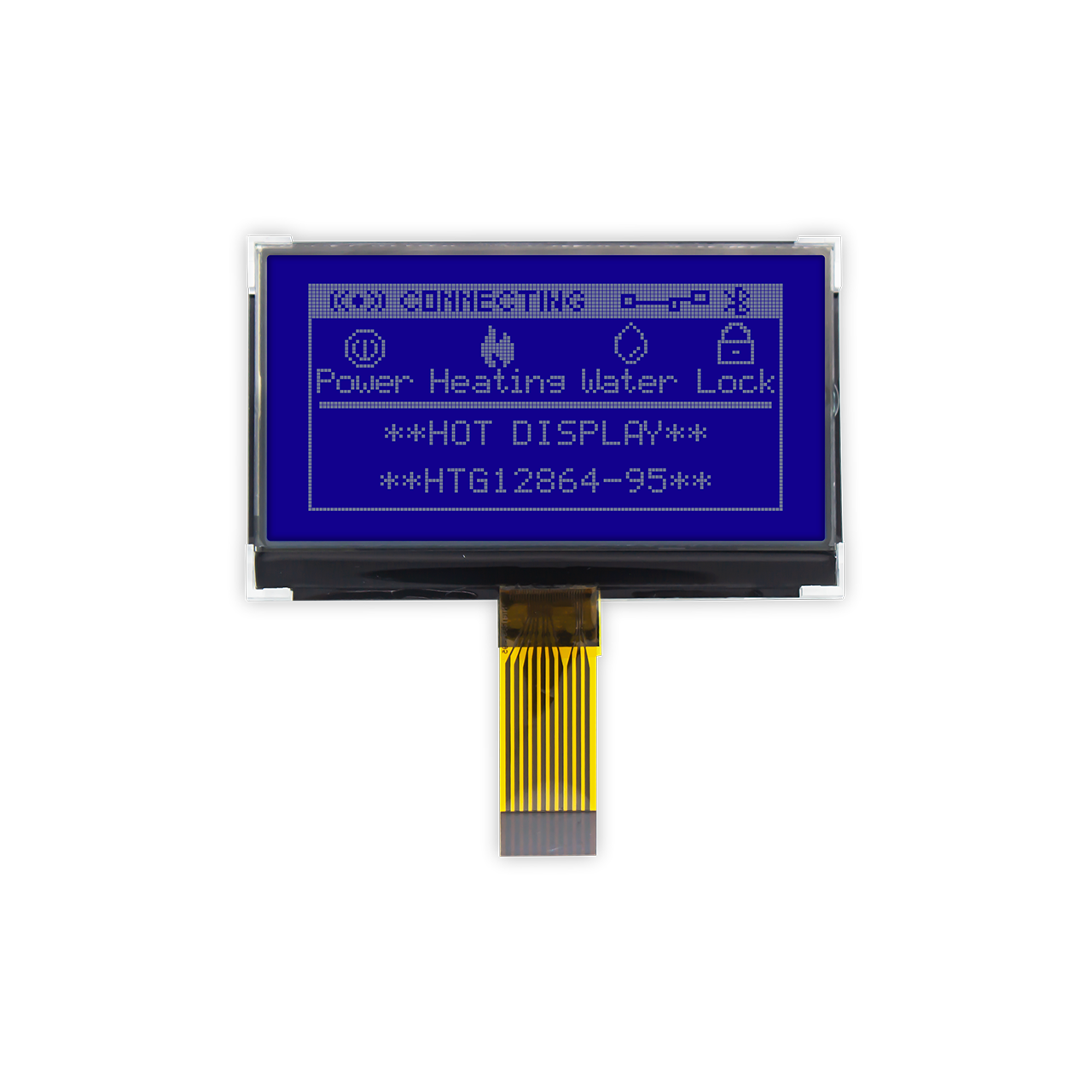 2.8寸128X64图形COG液晶 LCD模块 |  SPI | FSTN+灰 | 蓝底白字 | ST7567