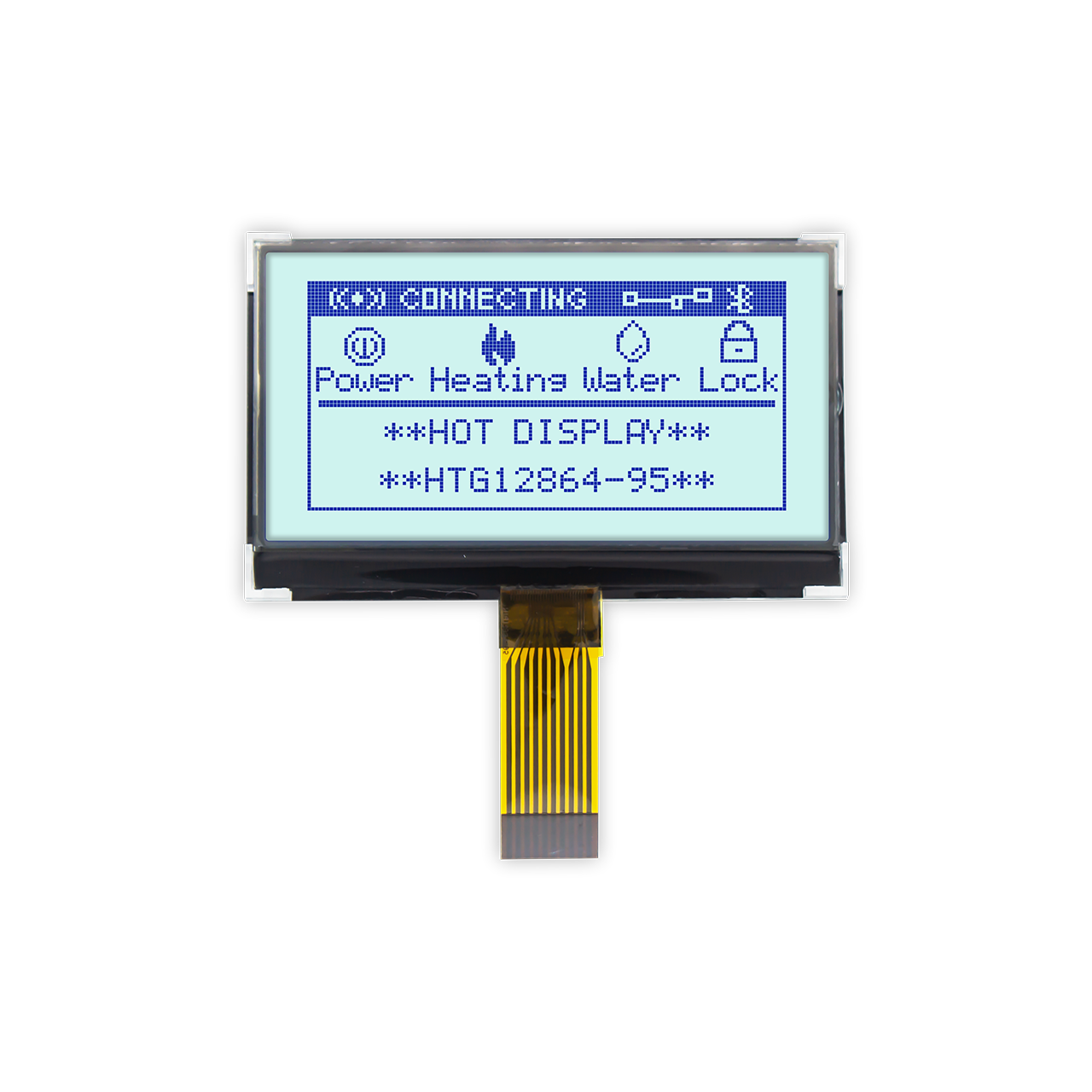 2.8寸128X64图形COG液晶 LCD模块 |  SPI | STN+ | 灰底蓝字 | ST7567