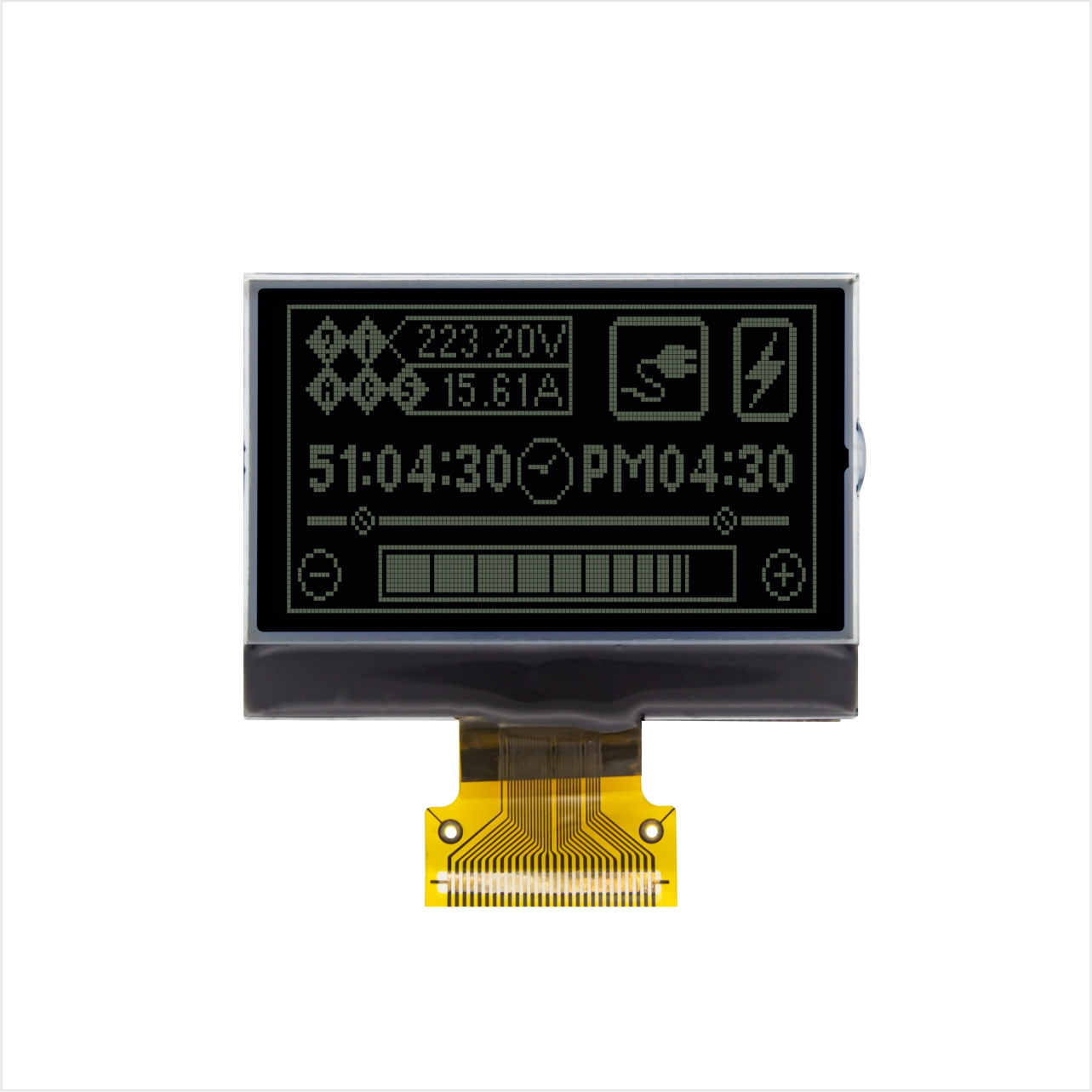 Graphic COG LCD 128X64 | FSTN+ | 1.8" VA | MCU | 3.3V Fully Transparent Polaroid