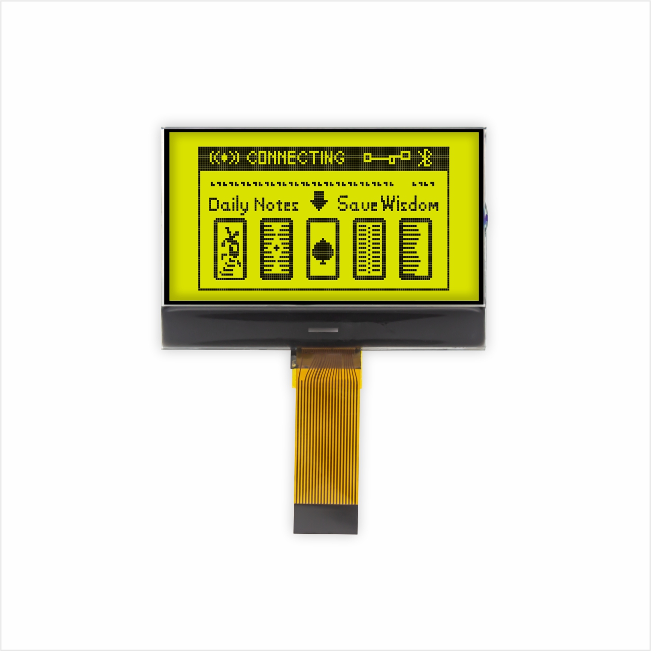 图形COG液晶屏 2.2寸128X64| STN+ | 黄绿背光 | MCU | Arduino
