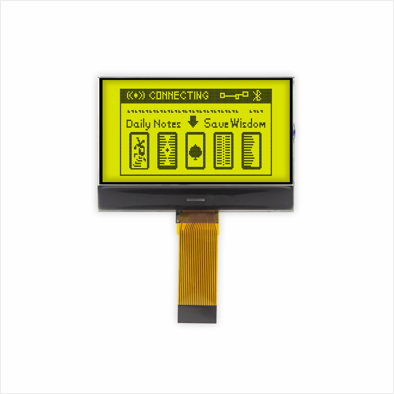 图形COG液晶屏 2.2寸128X64 | 带黄绿色侧背光的 STN+ 显示屏 | MCU | Arduino