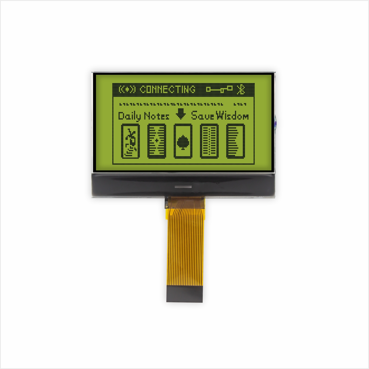 图形COG液晶屏 2.2寸128X64 | 带黄绿色侧背光的 STN+ 显示屏 | MCU | Arduino
