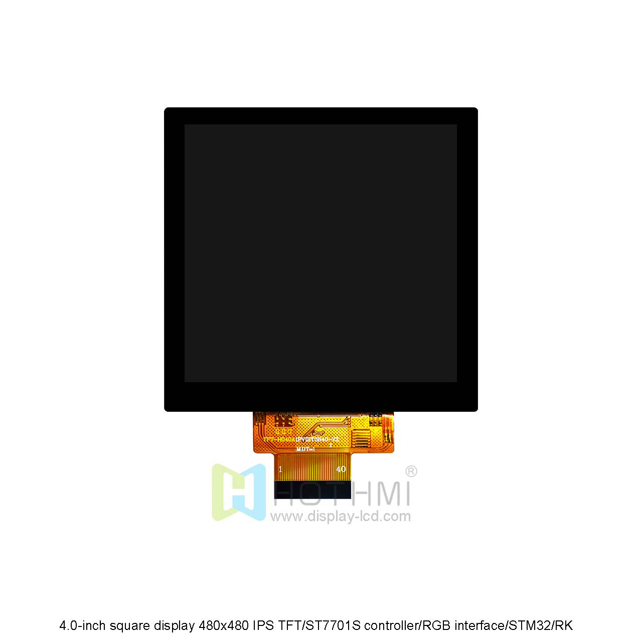 4.0-inch square display 480x480 IPS TFT/ST7701S controller/RGB interface/STM32/RK