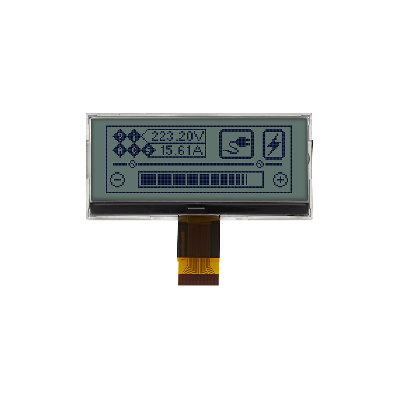 Graphic Dot Matrix COG 3.1" 128X48 | STN + | Yellow-Green Backlight Display | MCU | Arduino