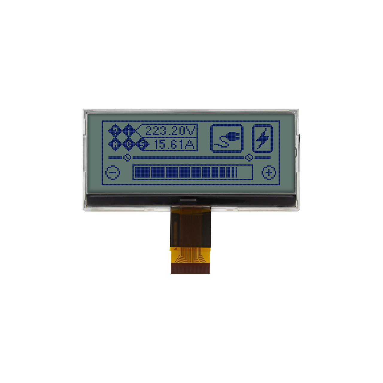 Graphic Dot Matrix COG 3.1" 128X48 | STN+ | Gray Background Blue Display | MCU | Arduino